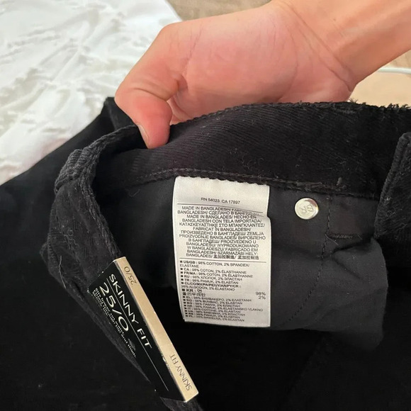 Banana Republic Womens Black Skinny Fit Jeans 25/0 Dark Wash Stretch NWT - Picture 8 of 8